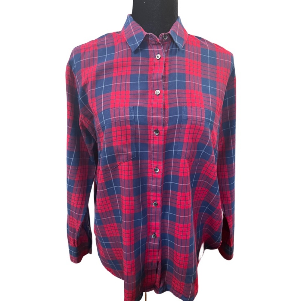 Madewell oversized top in Edina plaid Size S